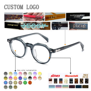<b>Round</b> Full Rim Eyeglasses <b>Frames</b> Solid Color Brown Unisex Anti-Uv Vision Correction Adult Size 47mm - Product Image 2