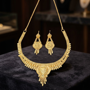 Traditional Micro Gold Plated <b>Copper</b> & Brass Necklaces Special Occasion Wedding Traditional Jewelry Gift Women Chapados En Oro - Product Image 3