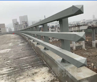 Poteau de garde-corps de pont en acier de haute qualité, surface réfléchissante de qualité diamant, norme EN10025, galvanisé à chaud, revêtement en poudre