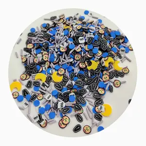 Arcillas poliméricas mixtas de calabaza de Luna Rosa Halloween manualidades DIY plástico Klei partículas de barro rebanadas accesorios de relleno de limo