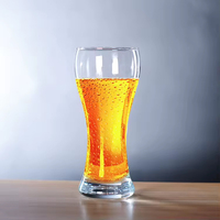 Verre à bière Pilsner moderne de haute qualité, personnalisable avec logo, impression par sublimation, compatible lave-vaisselle, silicone réutilisable de qualité alimentaire