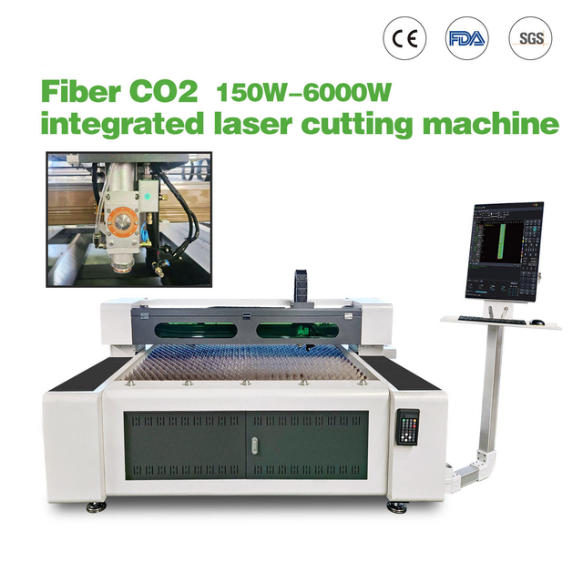 China Fiber Co2 Metal and Non Metal Cutter Stainless Steel Hybrid Laser Fibre Cutting Machine