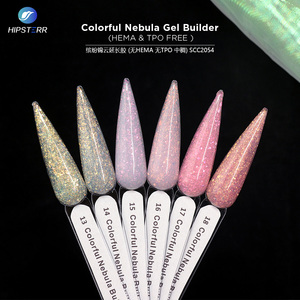 HipSterr Gel de Construction Coloré Effet Nébuleuse 1000ml Échantillon Gratuit Marque Privée Personnalisez Votre Logo Gel d'Extension d'Ongles Nébuleuse à Faible Chaleur - Product Image 3