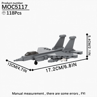 Kit de construction de briques MOC Scène Militaire Avion de Chasse F-15 Eagle Modèle DIY Jouets Éducatifs Créatifs pour Enfants MOC5117