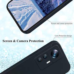 Coque de téléphone pour Xiao mi 12T Pro, étui de protection rigide en PC noir, mince et résistant aux chocs - Product Image 4