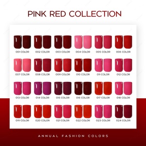 JTING Nueva Fórmula, Colección de Esmaltes de Gel en 24 Colores Rosa Rojo, Esmalte de Uñas en Gel de Colores Deslumbrantes, OEM/ODM, Personalización Gratuita, Profesional para Salón - Product Image 4