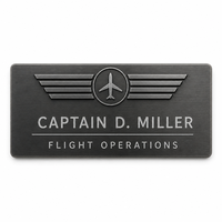 Épingles en émail à dos plat personnalisées ODM, en alliage de zinc, avec nom gravé et attache, pour uniformes de personnel, badges d'identification des employés et événements de bureau