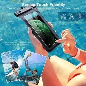 Waterproof Phone Pouch Transparent Waterproof Mobile Phone Case With Lanyard Universal PVC Phone Bag Dry Bag