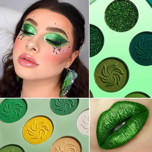 Manufacturer Custom Shape Eyeshadow Palette 15 Color Green <strong>Blue</strong> No Logo Eyeshadow Palette Luxury <strong>Eye</strong> <strong>Shadow</strong> - Product Image 5