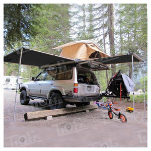 Tentes <span class=keywords><strong>de</strong></span> voiture rétractables <span class=keywords><strong>de</strong></span> haute qualité auvent latéral extérieur tout-terrain camion Camping accessoires couleur noire 4x4 modifier <span class=keywords><strong>tente</strong></span> sur le <span class=keywords><strong>toit</strong></span> - Product Image 4