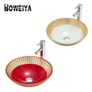 China nuevo diseño <span class=keywords><strong>de</strong></span> gabinete <span class=keywords><strong>de</strong></span> Hotel Villa baño oro rojo tazón <span class=keywords><strong>de</strong></span> vidrio armario <span class=keywords><strong>de</strong></span> lavado pequeño lavabo <span class=keywords><strong>cuenca</strong></span> contra top - Product Image 6