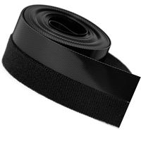 Ruban auto-agrippant en nylon extensible noir/blanc de 25 mètres, résistant, pour velcro, ruban auto-agrippant en nylon, résistance élevée