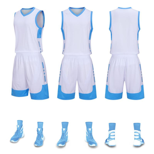 23A Custom High Quality Dye Sublimated Jeugd Basketbal Kleding Jersey Uniform Heren Wit en Zwart Kleurset Te Koop - Product Image 1