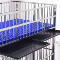 Cage modulaire double couche en acier inoxydable ou en fer avec lit amovible, grand mobilier de niche pour chien d'intérieur à usage domestique