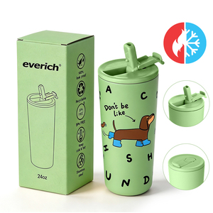 Everich Wholesale ODM Tasse à café isotherme en acier inoxydable à <span class=keywords><strong>double</strong></span> paroi de 24 oz avec couvercle anti-fuite, sans BPA, isolation sous vide, anti-fuite - Product Image 4