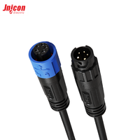 Connecteur étanche M12 2+3 broches surmoulé IP67, prise hybride moulée pour câble, alimentation et signal, pour contrôle de gradation de lumière linéaire LED