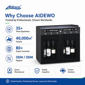 Dispensador <span class=keywords><strong>de</strong></span> Vino Comercial AIDEWO SC-6 <span class=keywords><strong>de</strong></span> Acero Inoxidable <span class=keywords><strong>con</strong></span> Enfriamiento por Compresor, Sistema <span class=keywords><strong>de</strong></span> Dispensación y Conservación <span class=keywords><strong>de</strong></span> 6 Botellas para Bares - Product Image 6