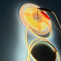 Bande lumineuse LED COB 5 mm DC12V DC24V Haute densité 400 LED/m Ruban lumineux flexible CRI90 IP20 Éclairage intérieur
