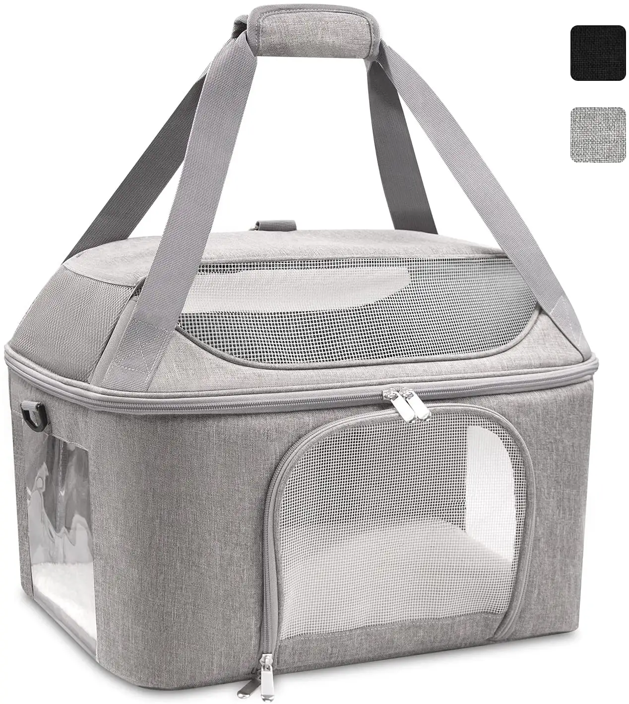 Hoge Kwaliteit Pet Carrier Bag Twee Deur Top Load Hard Side Pet Travel Carrier Bag Airline Goedgekeurd Ademend