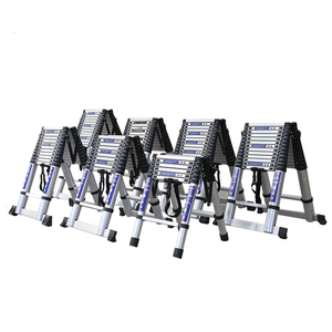 Échelle télescopique multifonctionnelle portable en alliage d'aluminium, échelle télescopique double face en <span class=keywords><strong>bambou</strong></span> - Product Image 1