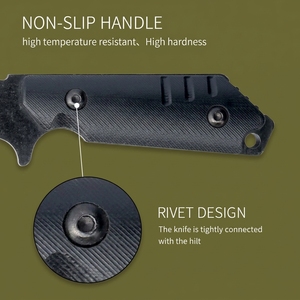 <span class=keywords><strong>Couteau</strong></span> de chasse à lame fixe Full Tang Tanto, manche antidérapant G10 avec étui Kydex pour le camping, la survie en jungle, le travail sur le terrain, OEM ODM - Product Image 4