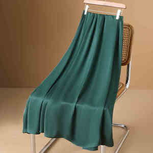 New Wholesale Fashion Women Solid Color High-grade Satin Pleated Skirt Large Size Versatile Skirt - Product Image 5