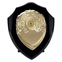 Médaillon de plaque en bois de récompense de bouclier en bois de personnalisation en métal pour le cadeau de crête d'affaires de souvenirs