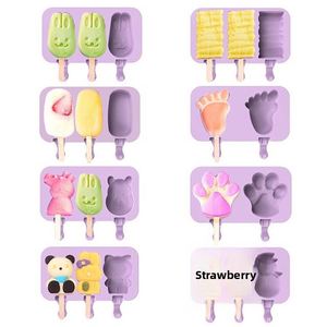 Moule à glace et à sucettes glacées en silicone, incolore, sans goût, compatible congélateur, gadget domestique fait main pour l'été - Product Image 5
