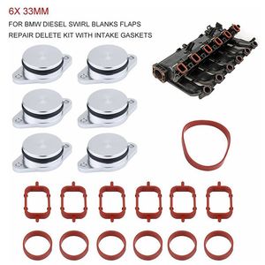 BMW M57 Engine 6 Cylinders Swirl <b>Plate</b> Oblong Round Gasket Intake Exhaust Valve Modification Kit 33MM Aluminum Alloy - Product Image 4