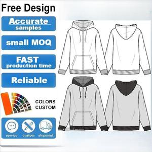 เสื้อฮู้ดดี้ปักลายแบบกำหนดเอง แต่งขอบขาดๆ ประดับเพชร ซิปหน้า ล้างสีแบบแอซิดวอช สไตล์วินเทจ ผ้าฟลีซสำหรับผู้ชาย เสื้อฮู้ดดี้สตรีทแวร์ - Product Image 4