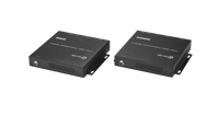 Konverter Ekstender Serat Optik Video ke Audio 10KM LC Siaran TV Langsung 40G Rate 1 Channel Forward 4K60Hz