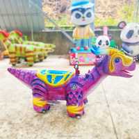 Scooter électrique d'enfants de tour de dinosaure réaliste Animatronic mignon de simulation élevée pour le terrain de jeu