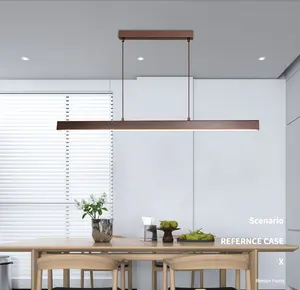 2020 새로운 디자인 아이디어 led 알루미늄 와이어 그리기 브러쉬 새틴 간단한 스트립 조명 사무실 식당 회의실