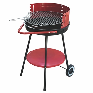 BBQ ROTONDO ROSSO CON RUOTE 51X84,5CM - Product Image 1