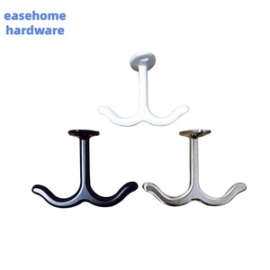 Çinko Alaşımlı Modern Çift Kancalı Kapı Askısı, Ceket veya Havlular İçin Beyaz Çift Askılı, Şık Askılıklar - Product Image 3