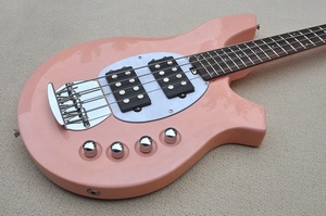 Flyoung - Bajo eléctrico de 4 cuerdas color rosa, instrumentos musicales, bajo eléctrico - Product Image 3