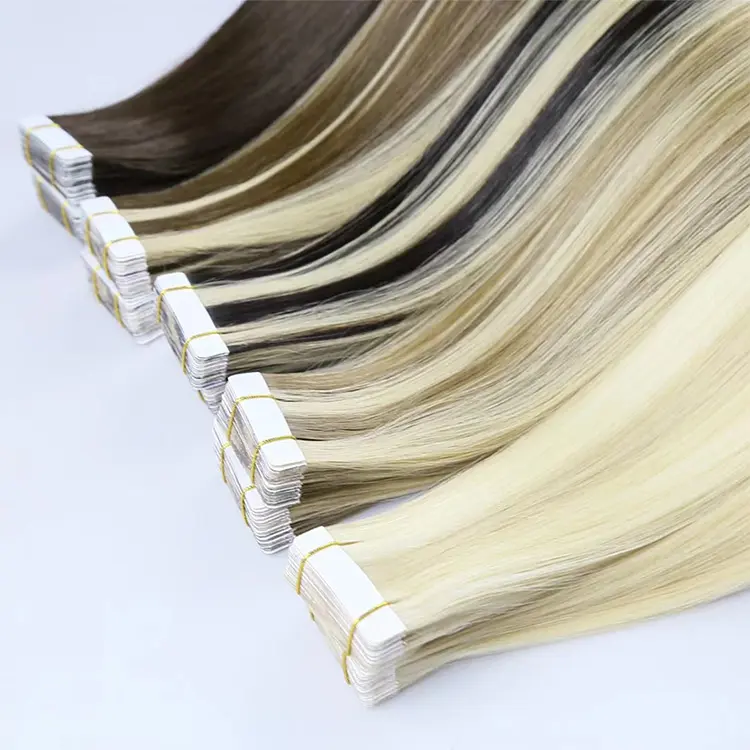 Wholesale Russian Invisible Hair Remy Tape Human Hair Extension Tape In Human Hair Extensions