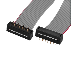 Kabel Pita Datar Abu-abu 16P 2*8P Pitch 2.54mm Ekstensi Konduktor Tembaga Murni untuk Peralatan Elektronik LED - Product Image 3