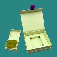 Boîte d'emballage en carton rigide de luxe sur mesure, haut de gamme, avec gaufrage, fermeture magnétique, doublure en éponge, matériaux recyclés pour les soins de la peau