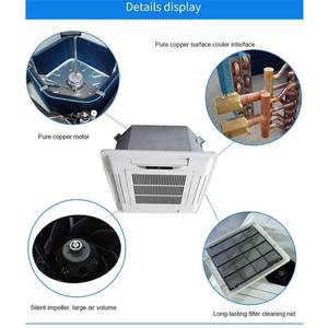 เครื่องปรับอากาศแบบฝังฝ้าเพดานชนิด Cassette Fan Coil Unit แบบสี่ทิศทาง ได้รับการรับรองมาตรฐาน CE ระบบปรับอากาศแบบท่อคู่ ติดตั้งแบบฝังฝ้าเพดาน - Product Image 6