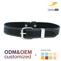 Collier pour chien en cuir de vache véritable durable à double couture, entièrement rembourré, avec boucle ardillon argentée et anneau en D