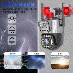 กล้องวงจรปิดไร้สาย Wifi 4MP แบบ PTZ พร้อมระบบตรวจจับความเคลื่อนไหวอัตโนมัติ ซูม 4 เท่า เลนส์คู่ ภายนอกอาคาร พร้อมเสียงไซเรน - Product Image 2