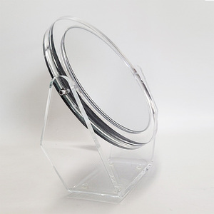 Transparent Clear Double Sided <b>Acrylic</b> Magnifying <b>Mirror</b> With Rotating Table Feature For Versatile Makeup Application - Product Image 4