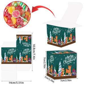 Nouvelles décorations de boîtes cadeaux de Noël, clips pour bonbons et friandises en forme de bonhomme de neige, emballages en papier pour cadeaux, fournitures pour fêtes - Product Image 3
