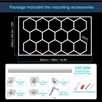 220V 110V plafond Tube lumière nid d'abeille Garage lumières pour Gym sous-sol entrepôt Auto beauté boutique Salon bureau LED lumière de travail