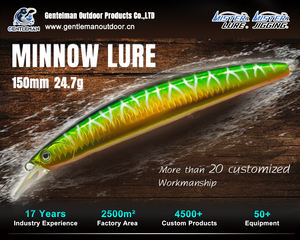 Señuelo de Pesca MISTER LURE de 150 mm y 24.7 g, Señuelo Duro Tipo Minnow con Bib Corto, Color Personalizado OEM, Señuelo de Pesca de Agua Dulce - Product Image 4
