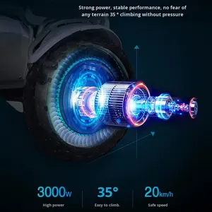 Vélo électrique tout-terrain à équilibrage automatique, cadre en alliage d'aluminium, moteur sans balais, scooter adulte, voiture de patrouille à détection corporelle à grande échelle - Product Image 3