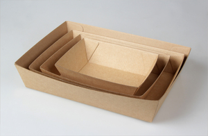 Custom impresso logotipo leve óleo resistente papel ondulado comida bandeja para Fast Food Service Supplies - Product Image 3