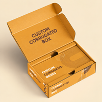 Boîte d'expédition ondulée orange structurée personnalisée avec plateau de séparation et fournitures d'emballage en gros pour coffrets cadeaux