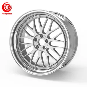 6061 Custom Lightweight 2-pieces 5x112 5x120 2pcs Forged Alloy Wheel Rim for bbs lm lemans